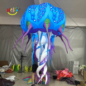<span class=keywords><strong>Acuario</strong></span> gigante colgante inflable decoración azul luminoso inflable medusas con luz Led - Product Image 2