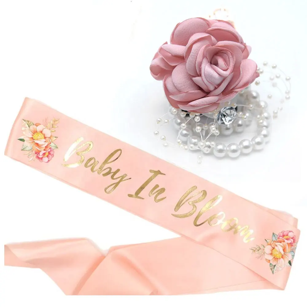 Wholesale Baby in Bloom Sash and Wrist Corsage hand flower kit for Baby Shower Favors New Mom Gifts