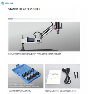 M3 M10 personalizou a máquina elétrica do rosqueamento e do rosqueamento Máquina de rosqueamento vertical automática do servo motor com tensão do PLC 220V - Product Image 5