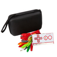 Petite boîte de rangement avec lanière remplacement de mallette de rangement rigide de luxe pour Makey Makey Invention Kit de jeu édition boîte-cadeau noir