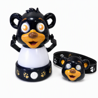Lanterne de camping pour enfants en forme d'ours, ensemble 2 en 1, lumière LED rechargeable, 3 modes, portable, partage d'énergie pour les aventures en plein air et la nuit