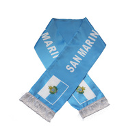 Nouveau produit écharpes caractéristiques de Saint-Marin pour les écharpes personnalisées de drapeau de club de fan et de suiveur