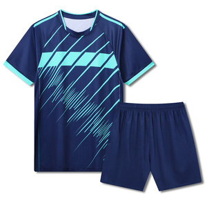 Set Jersey Sepak Bola Cepat Kering Pria 2 Potong Seragam Latihan Sepak Bola Kaos Olahraga Bernapas + Celana Pendek - Product Image 1