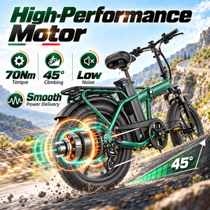 Bicicleta eléctrica plegable QMWHEEL F8 Pro Italy Stock de 20 pulgadas, 250W, 48V, 35Ah, largo alcance, venta al por mayor. - Product Image 4