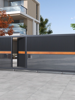Puerta Corredera Automática de Aleación de Aluminio Min Gu Ting, Diseño Moderno, Duradera, para Patio, Fácil Instalación, 3 Años de Garantía, Hecha en Fujian