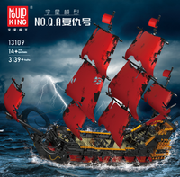 Mould King 13109 cadeau créatif pour enfant, jouet éducatif, bateau de combat de Pirate, bloc de construction, jouet en brique, cadeau de noël, nouvel arrivage