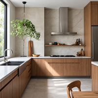 Sistem Kabinet Dapur Kontemporer Grosir Vermonhouzz, Kabinet Kayu Buatan Khusus untuk Proyek Interior Vila dan Apartemen