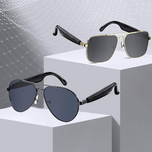 Omelle incorporado Bluetooth Ai traducción gafas Lentes Inteligentes Vintage aviación gafas de sol hombres gafas inteligentes - Product Image 2