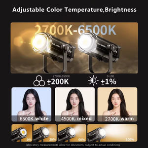 Éclairage de studio LED COB bicolore professionnel 500W, éclairage de remplissage lumineux pour la photographie, le maquillage, le film et la diffusion - Product Image 4