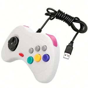 For <strong>Sega</strong> <strong>Saturn</strong> Retro Game <strong>Controller</strong> with Vibration Motor USB Wired Game <strong>Controller</strong> Gamepad Joypad Joystick for <strong>Saturn</strong> System - Product Image 3