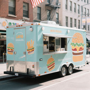 Remolque de Comida Grande para Restaurante, Pizza, Kebab, para EE. UU., Carrito de Hot Dogs Galvanizado con Refrigerador, 2025 - Product Image 4