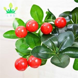 Grande plante artificielle de simulation de fausse fleur en plastique d'arbre fruitier de <span class=keywords><strong>cerisier</strong></span> d'intérieur avec pot et mousse - Product Image 5