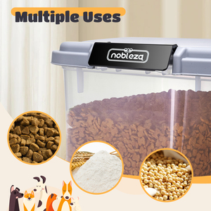 Nobleza 30L ermetico contenitore per alimenti per animali domestici con coperchio incernierato e ruote comodo deposito per alimenti per animali domestici - Product Image 5