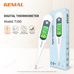 T19D 전기식 3색 백라이트 디지털 온도계, 탈착식 배터리, 의료 및 가정용으로 ISO13485 인증 - Product Image 3