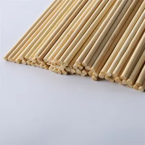 Bastões de bambu 100% naturais não poluição, 5mm, varas de bambu descartáveis para churrasco, bastão de bambu