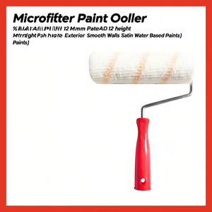 Rodillo de microfibra para pintar con altura de pelo de 12 mm para paredes lisas interiores y exteriores, pinturas satinadas a base de agua - Product Image 3