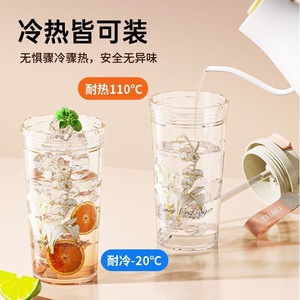 Lily Of The Valley Plastic Cup 500Ml Bpa Free With Straw For Women Travel Drinkware - Product Image 5