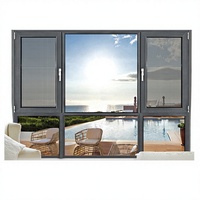 Ventana Corredera con Marco de Aleación de Aluminio con Diseño Moderno para Uso en Villas, Función a Prueba de Viento, Garantía de 5 Años