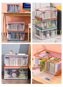 Wholesale Price 65L Plastic Container Storage Box Collapsible Plastic Storage Box Foldable Stackable Storage Box