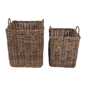 Woven Rattan Storage <b>Basket</b> with <b>Handles</b> for Shelves and Home Decor Multipurpose <b>Wicker</b> <b>Basket</b> Set - Product Image 4