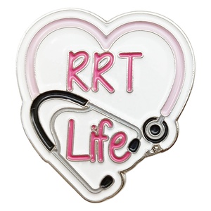 Fabricante personalizado Metal esmalte Rosa corazón solapa pines ropa suave pecho broche insignia RRT <span class=keywords><strong>vida</strong></span> Doctor enfermera Tema de amor - Product Image 1