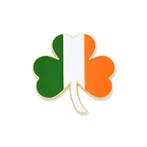カスタムシャムロックアイルランドアイルランド国旗エナメルピン