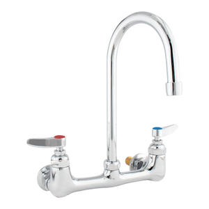 Robinet de cuisine moderne en laiton chromé avec double poignée, bec rotatif à débit fluide et économiseur d'eau - Product Image 1