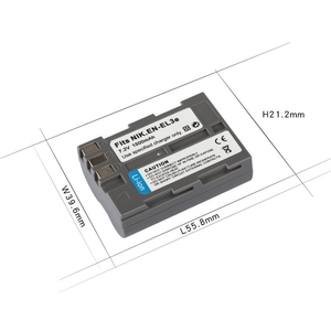 Batería de iones de litio de 2200mAh, batería digital ENEL3E EN EL3E para cámara <span class=keywords><strong>Nikon</strong></span> D50 D70 <span class=keywords><strong>D70s</strong></span> D80 D90 D100 D200 D300 D300S D700 - Product Image 2