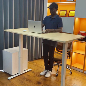 Động cơ kép có thể điều chỉnh đứng bàn văn phòng điện tăng chiều cao bằng gỗ escritorios đứng lên - Product Image 6