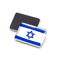 Aimant de réfrigérateur souvenir israélien personnalisé Cadeaux souvenirs de réfrigérateur de Jérusalem Aimant en étain 90*65Mm avec aimant adhésif