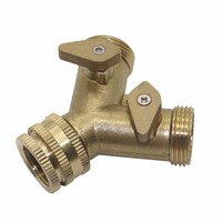 Robinet en Laiton en Forme de Y, Adaptateur de Connecteur de Déviateur de Tuyau d'Arrosage, Robuste, Séparateur de Tuyau à 2 Voies