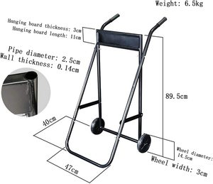 Fold Boat <strong>Small</strong> Outboard Motor Handtruck Stand Light Duty Outboard Motor Carrier Cart Trolling Engine Stand Carrier <strong>Trolley</strong> - Product Image 6