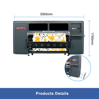 Impresora de sublimación de tinta de 1.9m para I3200, 2400 DPI, multifunción rollo a rollo para plotter