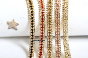 Chaîne de diamant plaqué argent DIY Production Chaîne de coupe en cristal Chaîne à trois rangées de griffes SS8 SS16 Mariage Couture Stretch Strass - Product Image 6