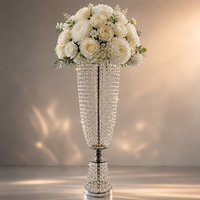 Vente directe usine – Décoration de couloir de mariage en métal style européen, chemin de table 100x25cm, support de fleurs pour centre de table, fabriqué en Chine