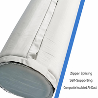 Système de conduits d'air en tissu composite caoutchouc-plastique isolé, flexible, pour ventilation CVC, isolation thermique, fabrication directe usine, OEM