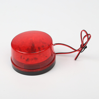 Luz Estroboscópica LED Roja de Plástico, 12V, Lámpara de Advertencia Intermitente, Alcance de 10-20m, Sistema de Alarma de Seguridad para el Hogar, Alerta de Emergencia, Fácil de Instalar