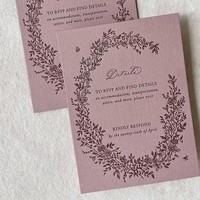 Suite d'invitations de mariage vintage européennes gaufrées, ensemble de cartes d'invitation personnalisées en papier floral pour anniversaire et fête