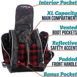 Free sample Hot Selling Waterproof <b>Backpack</b> for Ski <b>Large</b> Capacity Carrying Bag Breathable Skiing Boot <b>Backpack</b> - Product Image 2