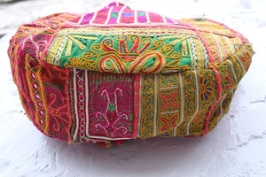 Rajasthani Banjara Boho Canvas Bags with Zipper Closure Waterproof Customizable Embroidery & Mirror <b>Work</b> for Women Gifts - Product Image 5