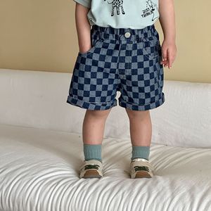 Nuovi Arrivi: <span class=keywords><strong>Pantaloncini</strong></span> in Denim di Cotone <span class=keywords><strong>per</strong></span> Bambini, Estivi, a Quadri con Cuori, Casual, con Tasche, <span class=keywords><strong>per</strong></span> Ragazze e Ragazzi, Carini e Trendy, Jeans Lavati - Product Image 1