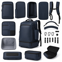 Sac à dos de sport décontracté imperméable en PU avec compartiment inférieur pour chaussures et poche pour bouteille, idéal pour les trajets quotidiens