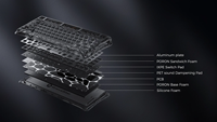 Clavier de jeu GravaStar Mercury V75Lite à effet Hall, clavier à interrupteurs magnétiques, déclenchement rapide, RGB, clavier filaire 75 %, échangeable à chaud