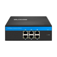 Switch PoE Industrial de 6 Puertos 10/100M 802.3af 15.4W/Puerto para Montaje en Riel DIN IP44