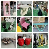 Figura Humana Abstracta de Fibra de Vidrio FRP, Iluminada, Ecológica, Hecha a Mano, Espejo Decorativo de Arte Moderno para Interiores de Hoteles/Villas de Lujo