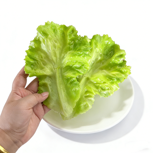 Lifelike Plastic Eco-Friendly Artificial Lettuce Leaves Realistic French Butter Prop Iceberg Lettuce BBQ Restaurant Food Display - Product Image 3