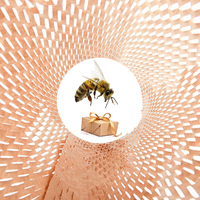 Rouleaux de papier artisanal en nid d'abeille biodégradable et écologique, 100% pâte vierge, recyclable, compatible avec l'impression offset