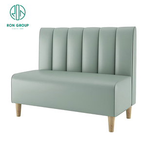 Muebles Modernos Nórdicos al por <span class=keywords><strong>Mayor</strong></span> de Cuero y Madera para Pizzerías, Restaurantes de Comida Rápida y Cafeterías, Conjunto de Mesa y Sillas con Asientos Tipo Booth - Product Image 6