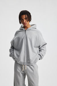 เสื้อฮู้ดดี้พิมพ์ลายปักนูนคุณภาพสูง หนัก 430 กรัม บุขนด้านใน ซิป YKK แบบสั่งทำพิเศษ ทรงโอเวอร์ไซส์ - Product Image 2