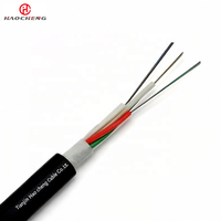 Kabel Serat Optik Hibrida FTTA FRP Outdoor Single Mode Berlapis Baja Komunikasi G652D 4 Core GYFTY 4B1+2x1.0